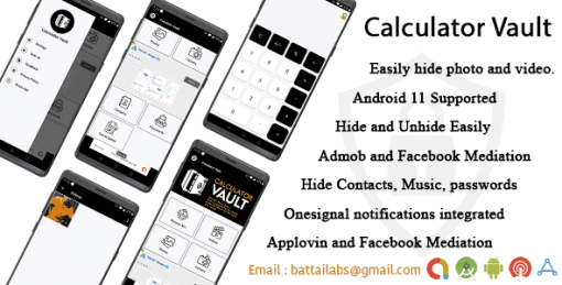 Calculator Vault - Hide Photo ,Videos ,Music ,Documents ,Passwords, Contacts (Android 11)