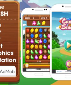 Candy Smash - Match 3 Game Android Studio Project with AdMob Ads + Ready to Publish