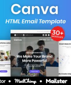 Canva - Multipurpose Responsive Email Template 30+ Modules Mailchimp