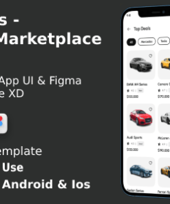 Car Market Place app | UI Kit | Flutter | Figma FREE | Carea