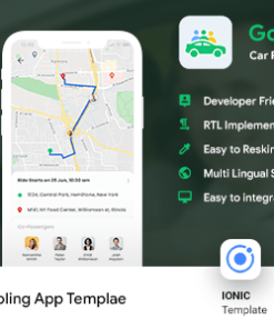 Car Pooling Bike Pooling Android App template + iOS App Template| IONIC | Gopool