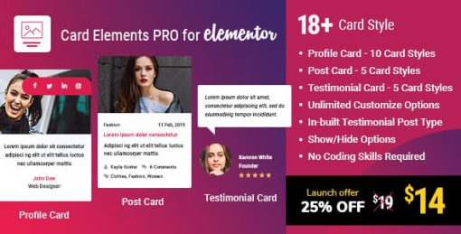 Card Elements Pro for Elementor