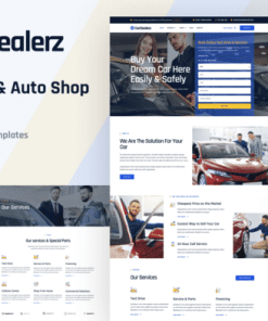 CarDealerz - Auto Dealer & Auto Shop Website Elementor Template Kit
