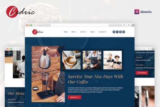 Cedric - Coffee & Beverages Elementor Template Kit