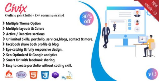 Civix -  Portfolio / CV / Resume / vCard