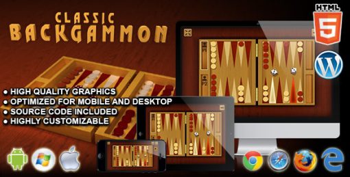 Classic Backgammon - HTML5 Board Game