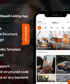 Classifieds Re-seller Android App + Buying Selling iOS App Template| HTML + Css FLUTTER 2 | Sellyard