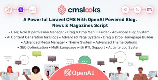CMSLooks | Laravel CMS With OpenAI Powered Blog, News & Magazines Script