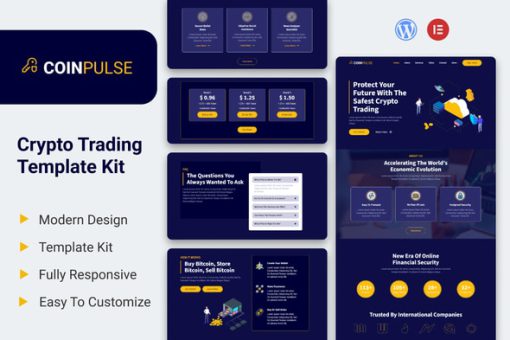 Coinpulse - Crypto Currency & Trading Elementor Template Kit