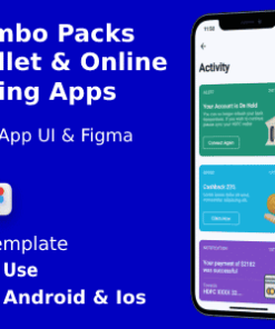 Combo Flutter 4 Wallet & Online Banking Apps in 1 Template | Flutter | Figma | Life Time Update