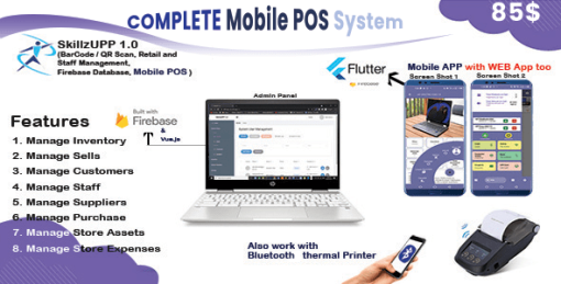 Complete Mobile+Web POS built with Flutter 2.5.3
