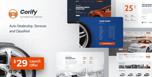 Corify - WordPress Car Listings & Dealership Theme