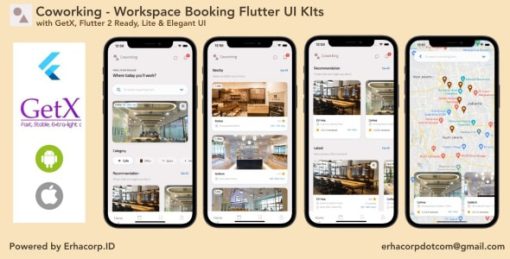 Coworking - Workspace Booking Flutter UI Kits with GetX