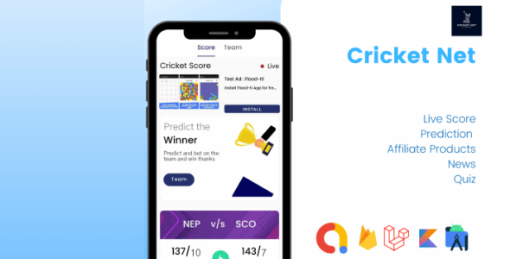 Cricket Net | Live Cricket Score And Predication Native Android App