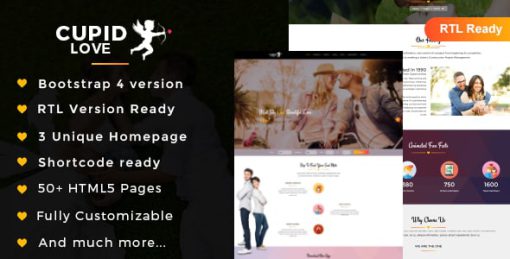 CUPID LOVE - Dating Website HTML5 Template
