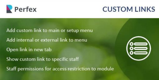 Custom Links for Perfex CRM