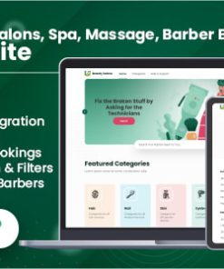 Customer Website For Multi-Vendor Beauty Salons, Spa, Massage, Barber Booking, Business Listing