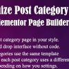 Customize Post Category for Elementor Page Builder