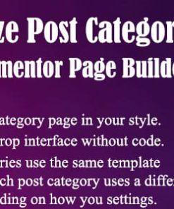 Customize Post Category for Elementor Page Builder