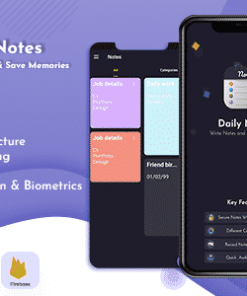 Daily Notes App - Flutter App Notes, Notepad & FireBase using with Clean & Minimal UI