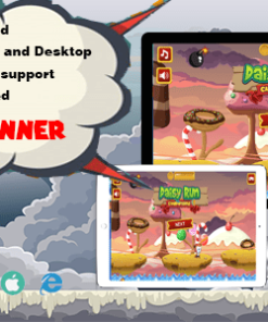 Daisy Run HTML5 game (Construct 2) with Playfab leaderboard, login