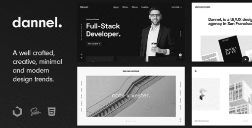 Dannel - Minimal Modern Portfolio & Studio Agency Template