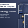 De-Crpyto Wallet - Cryptocurrency Mobile App React Native Template