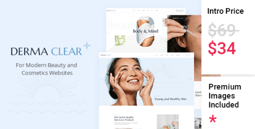 Derma Clear - Beauty Cosmetics & Skincare Theme