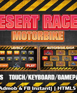 Desert Racer Motorbike Racing Game (Construct 3 | C3P | HTML5) Admob and FB Instant Ready