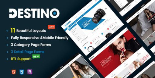 Destino - Responsive & Multi-Purpose HTML5 Template