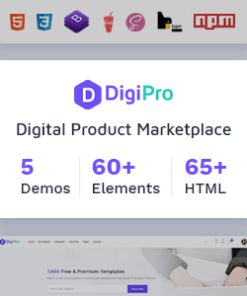 DigiPro - Digital Marketplace HTML Template with Dashboard