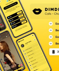 Dimdim : Chat, Video Call and Live Streaming app Template Android : UI Kit