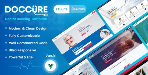 Doccure - Online Doctor Appointment Booking Management Directory System Vuejs Template