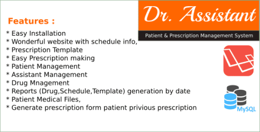 Dr.Assistant - Patient and Prescription Management System in Laravel