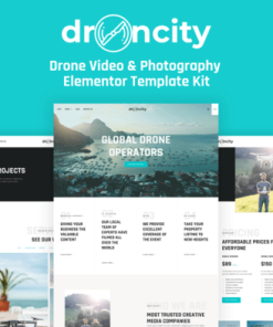 Droncity - Drone Video & Photography Elementor Template Kit