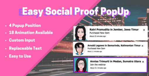 Easy Social Proof Popup