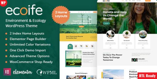 Ecoife - Environment & Ecology WordPress Theme