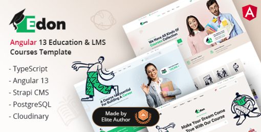 Edon - Angular 13 Education LMS & Learning Functional Template