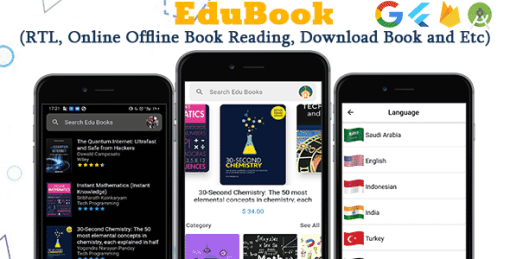 Edu Ebook - Flutter Ebook App + Admin Panel