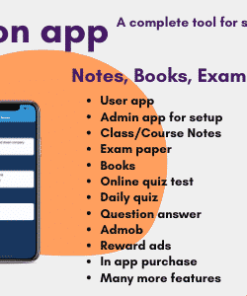 Education app with quiz + notes + exam paper sharing (Android and iOS)