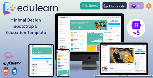 Edulearn - Education LMS Admin Template