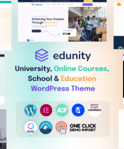 Edunity – University, Online Courses, School & Education WordPress Theme