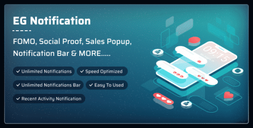 EG Notification – FOMO, Social Proof, Sales Popup and Notification Bar