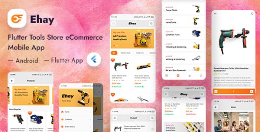 Ehay - Tools & Parts Store eCommerce Flutter App + Admin Dashboard