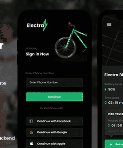 Electric Bicycle / Scooter on Rent App Android App template + iOS App Template | IONIC 6 | Electra