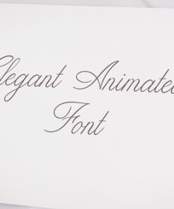 Elegant Animated Font