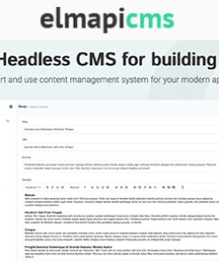 ElmapiCMS - Headless CMS for building Content API