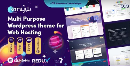 Emyui - Multipurpose Web Hosting WordPress Theme