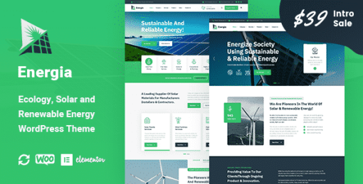Energia - Renewable Energy WordPress Theme