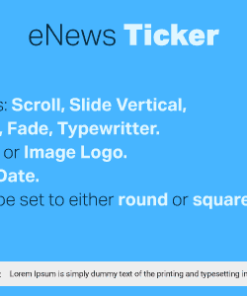 eNews Ticker - Breaking News Ticker for WordPress